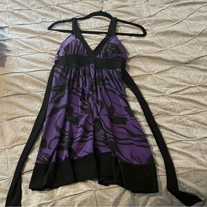 Forever 21 Purple and Black Mini Dress